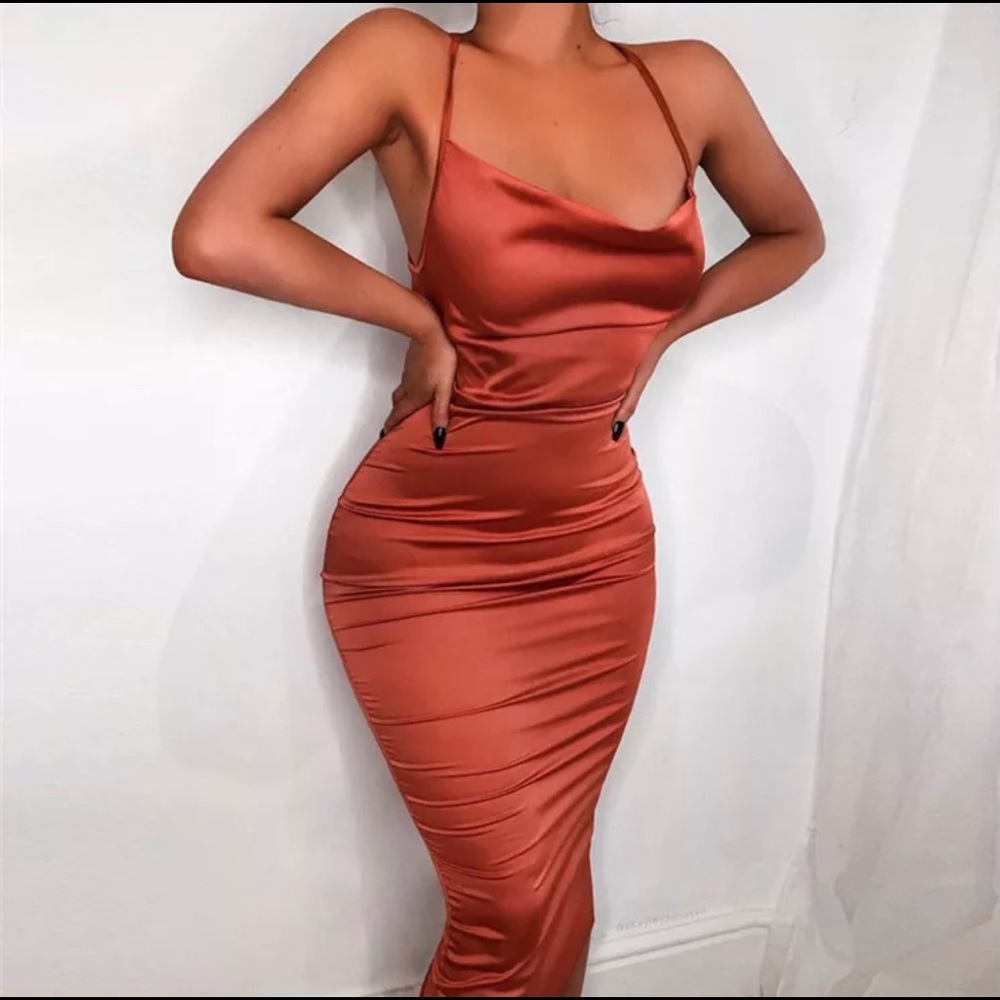 🔥Sexy Coffee Color Club Dress👀🔥 - Picture 3 of 8